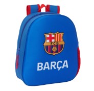 Safta F.C. Barcelona Mochila 3D - Asa de Mano - Portabotellas Lateral - 27x33x10cm - Color Azul