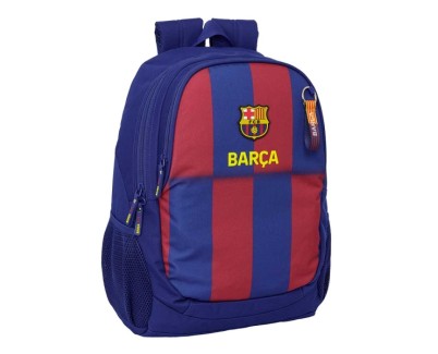 Safta F.C.Barcelona Mochila Escolar de 23L - Adaptable a Carro - 2 Compartimentos - Portabotellas - 32x44x16cm - Color Rojo y Azul
