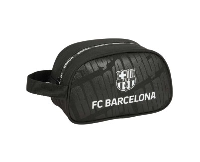 Safta F.C.Barcelona Neceser de 5L - Cremallera - Asa Lateral - Adapatable a Carro - 260x120x150mm - Color Negro