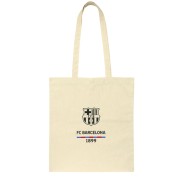 Safta F.C.Barcelona Tote Bag Bolsa de Tela - 38x42cm - Color Blanco