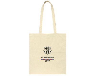 Safta F.C.Barcelona Tote Bag Bolsa de Tela - 38x42cm - Color Blanco