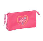 Safta Feeling Estuche Portatodo - 3 Compartimentos - 22x12x3cm - Color Rosa