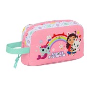 Safta Gabby\'s Dollhouse Bolsa Isotermica Porta Alimentos - Asa de Mano Lateral - Cremallera - 21.5x12x6.5cm - Color Rosa