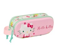 Safta Hello Kitty Estuche Portatodo 3D - 2 Compartimentos - Asa de Mano - 21x8x6cm - Color Rosa
