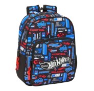 Safta Hot Wheels Mochila Infantil - Portabotellas - Hombreras Acolchadas - Bolsillo Frontal - Asa de Mano Superior - 9L - 270x100x330mm - Color Azul