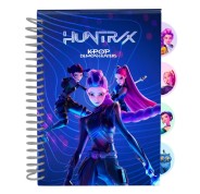 Safta K-Pop Demon Hunters Bloc de Notas - Formato A5 - 80 Hojas de 80 g/m2 - Espiral - Tapas Duras - 4 Separadores Interiores - 14.8x2.1cm - Color Azul Marino