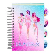 Safta K-Pop Demon Hunters Bloc de Notas - Formato A6 - 80 Hojas de 80 g/m2 - Espiral - Tapas Duras - 4 Separadores Interiores - 10.5x14.8cm - Multicolor