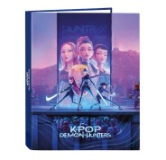 Safta K-Pop Demon Hunters Carpeta de 4 Anillas de 25mm - Formato Folio - Tapas Duras Forradas - 26.5x33x4cm - Multicolor