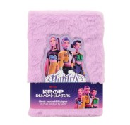 Safta K-Pop Demon Hunters Energy Bloc de Notas - Formato A5 - Tapas de Peluche - 80 Paginas - 21x14.8cm - Color Lavanda
