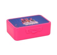 Safta K-Pop Demon Hunters Fiambrera - Capacidad de 850ml - 3 Compartimentos Internos - Apertura Frontal - 17.4x5.8x11.4cm - Color Rosa