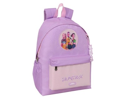 Safta K-Pop Demon Hunters Iconic Mochila para Portatiles hasta 14.1\" - Portabotellas - Cremallera con Doble Tirador - Asa de Mano - Bolsillo Frontal - Acolchada - 31x43x13cm - Color Lavanda