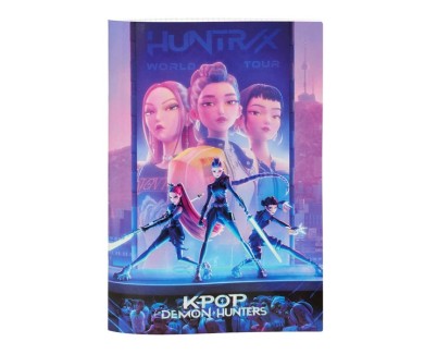 Safta K-Pop Demon Hunters Libreta Grapada - Formato A4 - Cuadricula de 5x5mm - Cantos Redondeados - 20.5x29.7cm - Multicolor