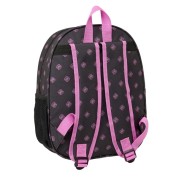 Safta K-Pop Demon Hunters Mochila 3D - Portabotellas - Hombreras Acolchadas - Asa de Mano Superior - 27x33x10cm - Color Negro