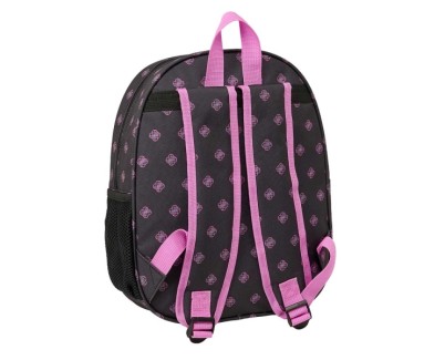Safta K-Pop Demon Hunters Mochila 3D - Portabotellas - Hombreras Acolchadas - Asa de Mano Superior - 27x33x10cm - Color Negro