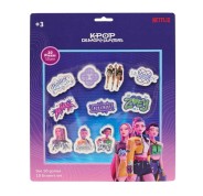 Safta K-Pop Demon Hunters Pack de 10 Gomas de Borrar - 10 Motivos Diferentes - Presentado en Blister - 25x30cm - Multicolor
