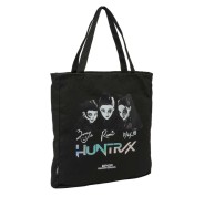 Safta K-Pop Demon Hunters Soul Tote Bag Bolsa de Tela - Cremallera - Bolsillo Interior - Asas de Mano - 36x38x6.5cm - Color Negro