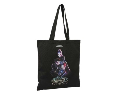 Safta K-Pop Demon Hunters Warriors Tote Bag Bolsa de Tela - Asas de Mano - 38x42cm - Color Negro