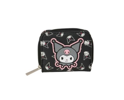 Safta Kuromi Monedero con Billetera - Cierre con Iman - Compartimento de Monedas - 0.10L - 110x20x95mm - Color Negro