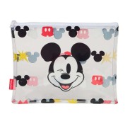 Safta Mickey Mouse Beach Bolsa de Verano - Cremallera - 2L - Ligera y Facil de Llevar - Ideal para Playa y Piscina - 300x230mm - Color Blanco