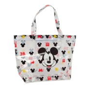 Safta Mickey Mouse Beach Bolso Grande - Cremallera - Bolsillo Interior - Asas Superiores - 31L - Ideal para Compras y Viajes - 540x170x350mm - Color Blanco