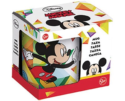 Safta Mickey Mouse Happy Smiles Taza Ceramica de 325ml - Apta para Lavavajillas - Apta para Microondas - Multicolor