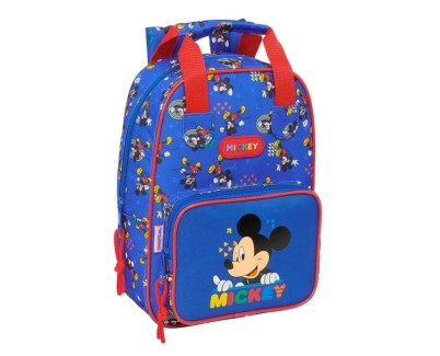 Safta Mickey Mouse Today Mochila Infantil - Bolsillo Frontal - Tarjeta ID - Hombreras Acolchadas - Asa Forrada - 4.50L - 200x80x280mm - Color Azul