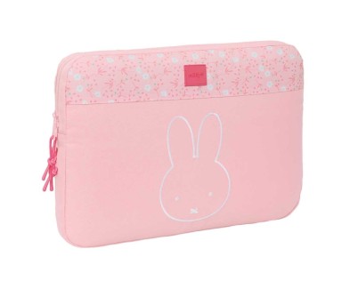 Safta Miffy Flores Funda para Portatil hasta 15.6\" - Alojamiento Acolchado - 3.8L - 395x35x275mm - Color Rosa