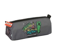 Safta Minecraft Graffiti Portatodo - 1 Compartimento con Cremallera - 21x8x7cm - Color Gris