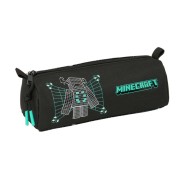 Safta Minecraft Screen Portatodo - 1 Compartimento con Cremallera - 21x8x7cm - Color Negro