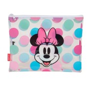 Safta Minnie Mouse Beach Bolsa de Verano - Cremallera - 2L - Ligera y Duradera - Perfecta para Playa - 300x230mm - Color Transparente