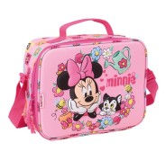Safta Minnie Mouse Bolsa Isotermica Porta Alimentos - Frontal 3D - Cremallera - Bandolera Ajustable - Asa de Mano - 25x19.5x9cm - Color Rosa