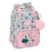 Safta Minnie Mouse Minty Mochila Infantil - Bolsillo Frontal - Tarjeta ID - Hombreras Acolchadas - Asa Forrada - 4.5L - 200x80x280mm - Color Rosa Pastel