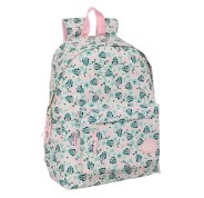 Safta Minnie Mouse Minty Mochila para Portatil hasta 14.1\" - Bolsillo Frontal - Portabotellas - Tirador Doble - Hombreras Ergonomicas - Asa Superior - 310x130x430mm - Color Rosa Pastel