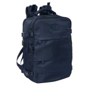 Safta Mochila de Cabina - Bolsillo para Portatil hasta 15.6\" - Organizador Interior - Portabotellas - USB - Zapatillero - Espalda Transpirable - 23.1L - 290x190x440mm - Color Azul Marino