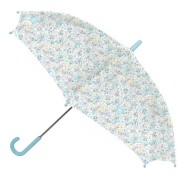 Safta Moos Fiori Paraguas Manual de 86cm - 8 Paneles - Asa y Punta de PVC - Poliester - Nervios de Acero de 8mm - Color Blanco