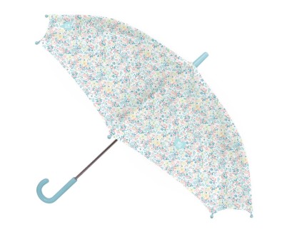 Safta Moos Fiori Paraguas Manual de 86cm - 8 Paneles - Asa y Punta de PVC - Poliester - Nervios de Acero de 8mm - Color Blanco