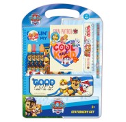 Safta Paw Patrol Cool Pack Escolar con Plumier Metalico - Lapiz - 4 Rotuladores - Regla 15cm - Sacapuntas - Goma - Libreta A4 - Bloc de Notas A6 - 270x30x375mm - Color Azul