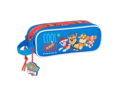 Safta Paw Patrol Cool Portatodo - 2 Compartimentos con Cremalleras - Asa Lateral - 1L - 210x60x80mm - Color Azul