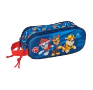 Safta Paw Patrol Portatodo 3D - 2 Compartimentos con Cremallera - Asa Lateral - Capacidad 1L - 21x8x6cm - Color Azul Oscuro