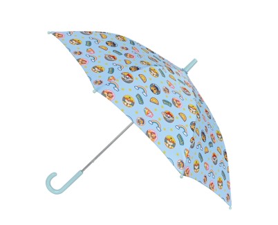 Safta Paw Patrol Sunshine Paraguas Manual de 86cm - 8 Paneles - Asa y Punta de PVC - Poliester - Nervios de Acero de 8mm - Color Azul Claro
