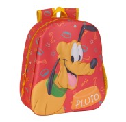 Safta Pluto Mochila 3D de 8.64L - Portabotellas - Tarjeta de Identificacion Personal - Hombreras Acolchadas - 27x33x10cm - Color Rojo