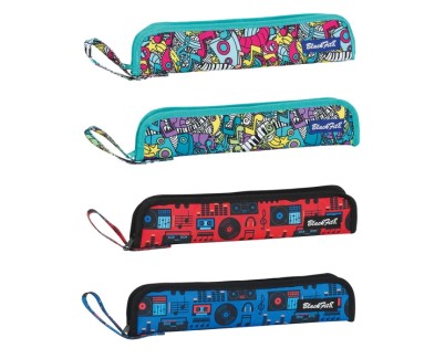 Safta Portaflautas - Interior Acolchado - Alojamiento para Varilla - Asa Lateral - Borde Reforzado - 0.6L - 370x20x80mm - Colores Surtidos