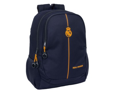 Safta Real Madrid 2ª Equipacion 24/25 Mochila - Adaptable a Carro - Asa de Mano - 32x44x16cm - Color Azul Marino