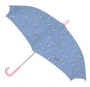 Safta Snoopy Paraguas Manual de 86cm - 8 Paneles - Asa y Punta de PVC - Poliester - Nervios de Acero de 8mm - Color Azul