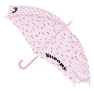 Safta Snoopy Paraguas Manual - Diametro de 70cm - Cupula con 8 Paneles - Asa y Punta de PVC - Poliester - Poe Transparente - Color Rosa