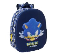 Safta Sonic Mochila 3D de 8.64L - Portabotellas - Tarjeta de Identificacion Personal - Hombreras Acolchadas - 27x33x10cm - Color Azul Marino
