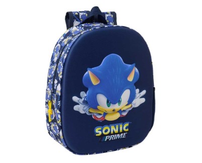 Safta Sonic Mochila 3D de 8.64L - Portabotellas - Tarjeta de Identificacion Personal - Hombreras Acolchadas - 27x33x10cm - Color Azul Marino