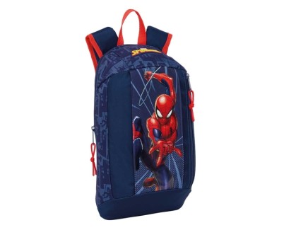 Safta Spider-Man Mini Mochila - Hombreras Ergonomicas - Asas de Mano - 8.5L - Espalda Acolchada - Ajustables en Hombreras - Ideal para Uso Diario - 220x100x390mm - Color Azul Marino