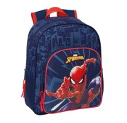 Safta Spider-Man Mochila Infantil - Adaptable a Carro - Portabotellas - Hombreras Acolchadas - Bolsillo Frontal - Asa Superior - 9L - 270x100x330mm - Color Azul Marino