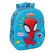 Safta Spidey Mochila 3D - Portabotellas - Hombreras Acolchadas - Asa de Mano Superior - 27x33x10cm - Color Azul